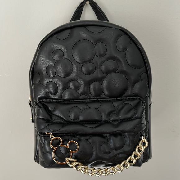 Disney Handbags - Mickey Backpack Faux Leather and Gold Details